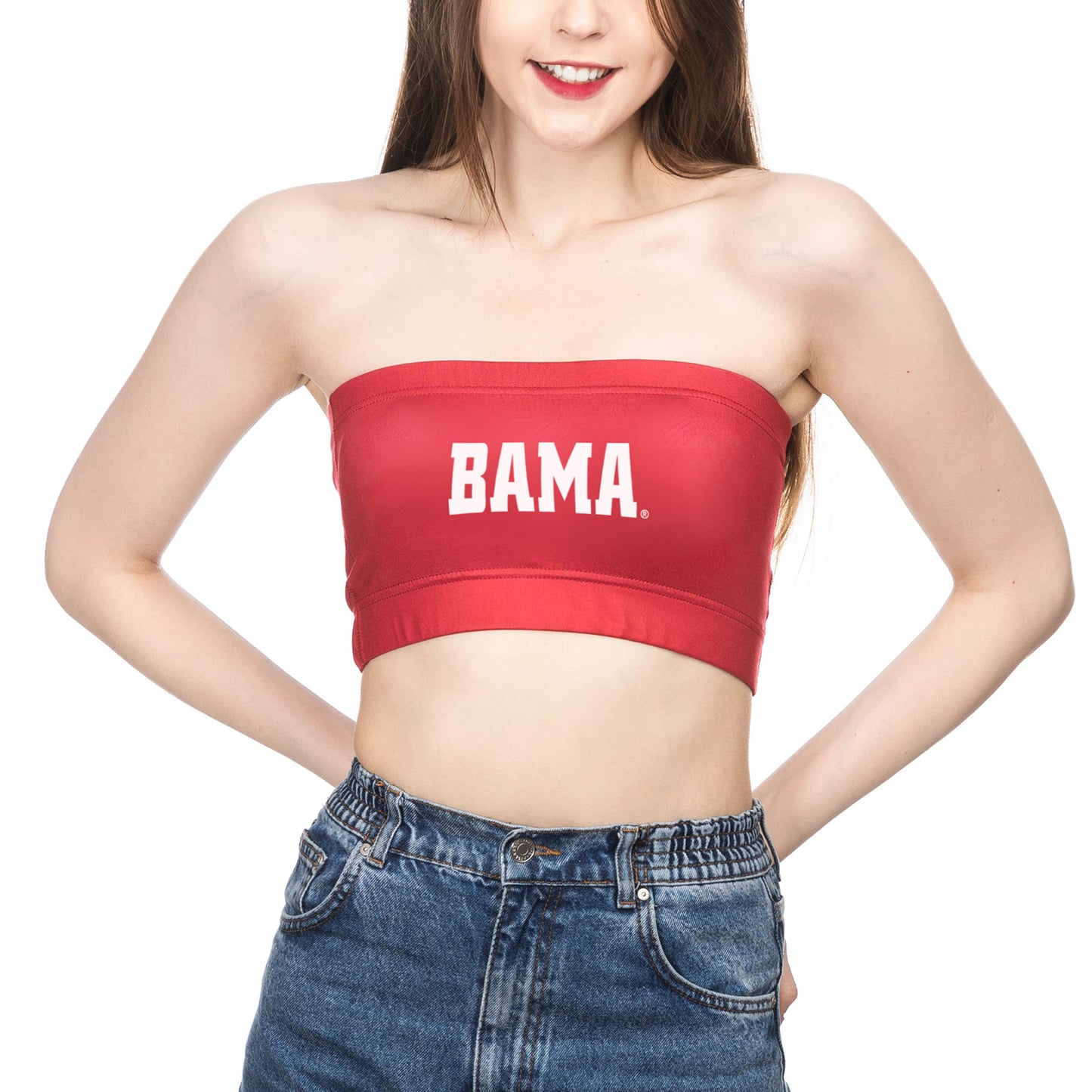 Women's ZooZatz Crimson Alabama Crimson Tide Bandeau Tube Top