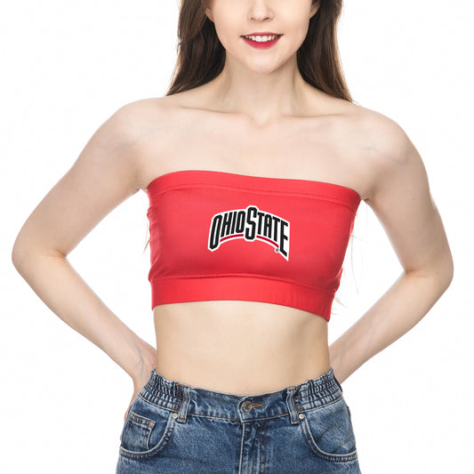 Women's ZooZatz Scarlet Ohio State Buckeyes Bandeau Tube Top