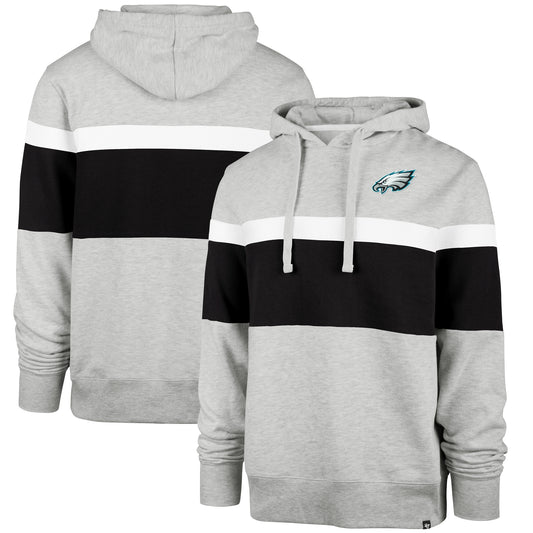 Men's '47 Heather Gray Philadelphia Eagles Warren Pullover Hoodie