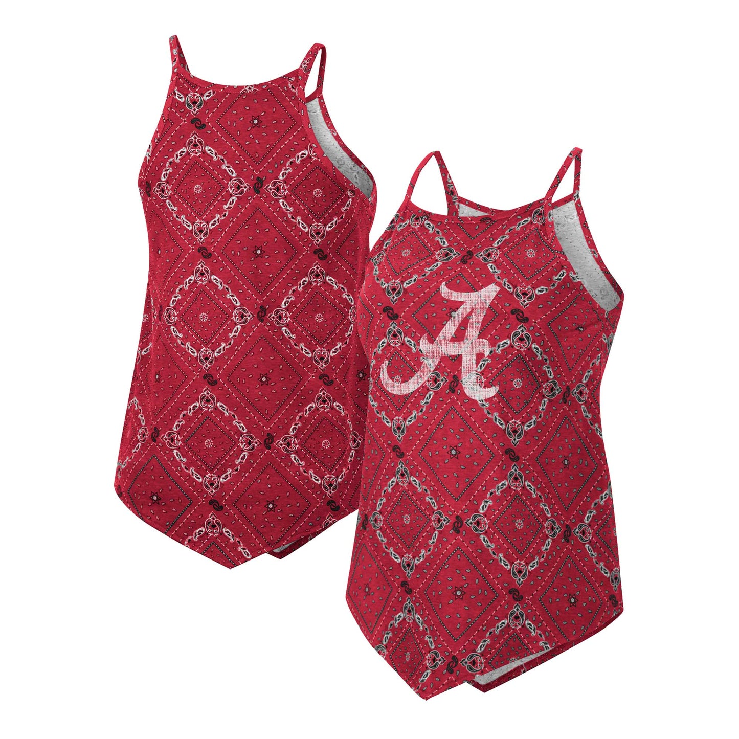 Women's Colosseum x Wrangler Crimson Alabama Crimson Tide Bandana Tank Top