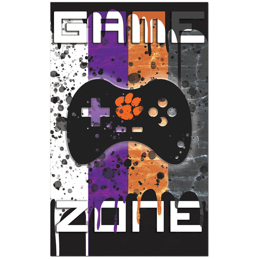 Clemson Tigers 11" x 19" Grunge Wall Art