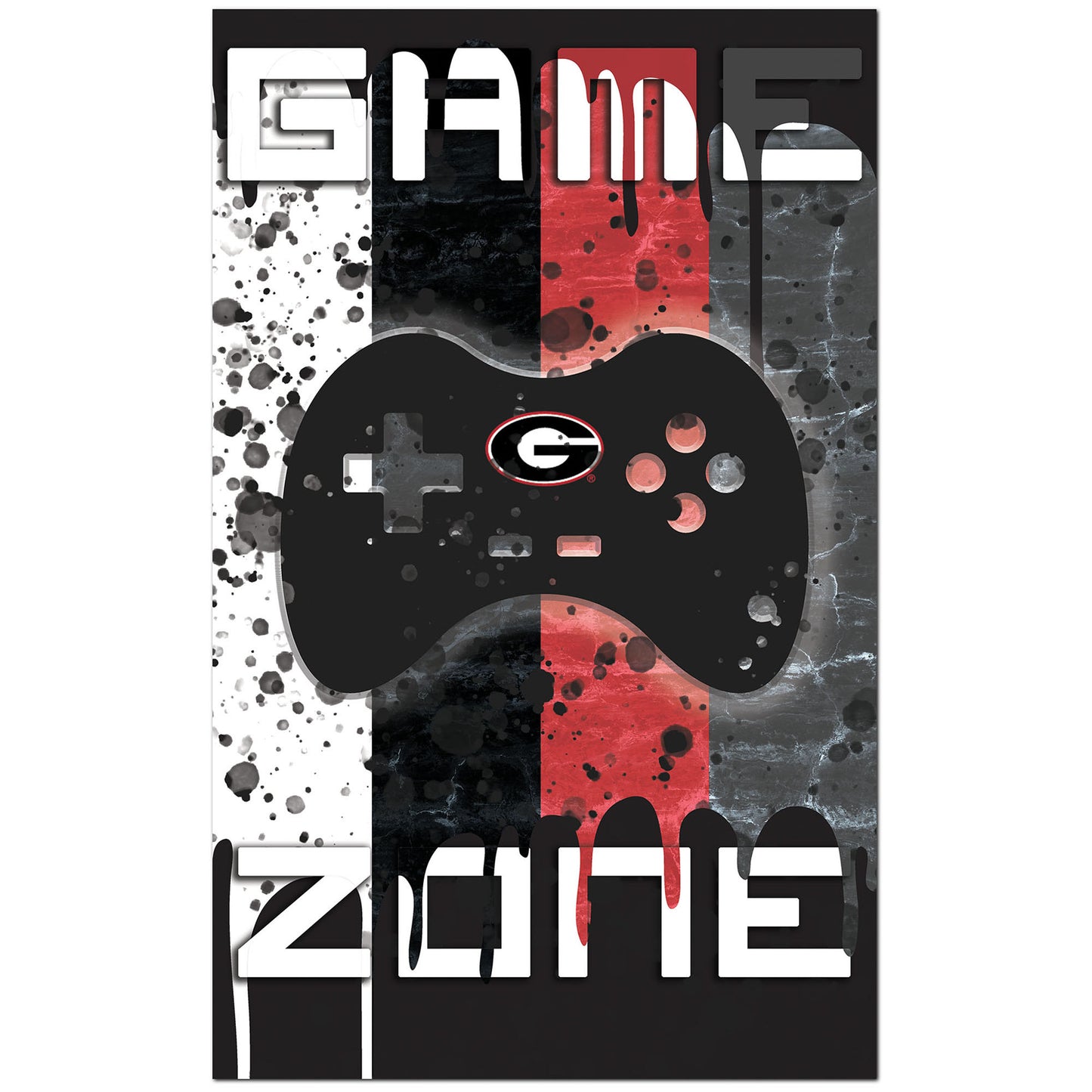 Georgia Bulldogs 11" x 19" Grunge Wall Art