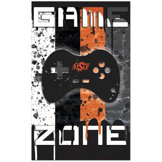 Oklahoma State Cowboys 11" x 19" Grunge Wall Art