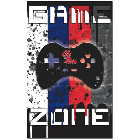 Ole Miss Rebels 11" x 19" Grunge Wall Art