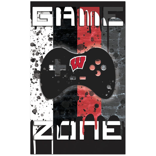 Wisconsin Badgers 11" x 19" Grunge Wall Art