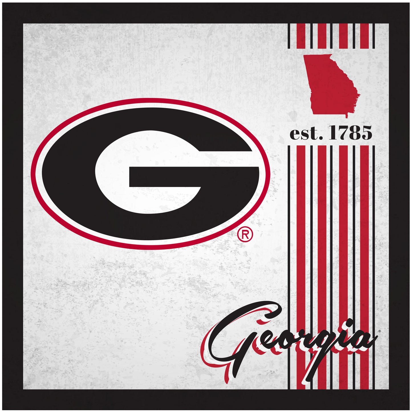 Georgia Bulldogs 10" x 10" Greatest Hits Team Sign