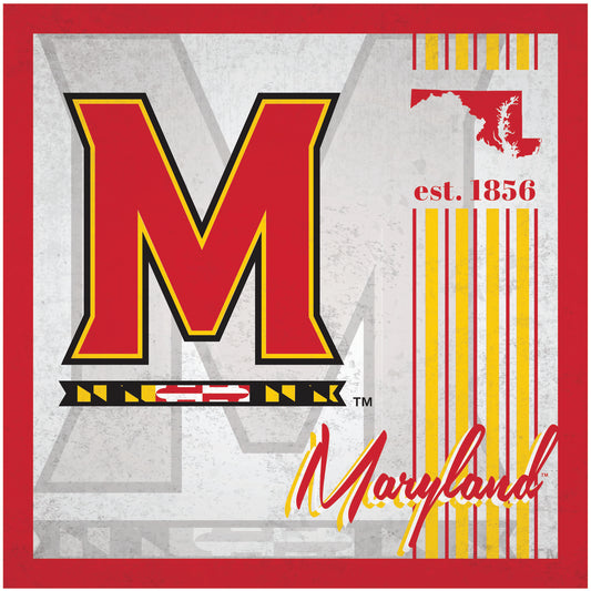 Maryland Terrapins 10" x 10" Greatest Hits Team Sign