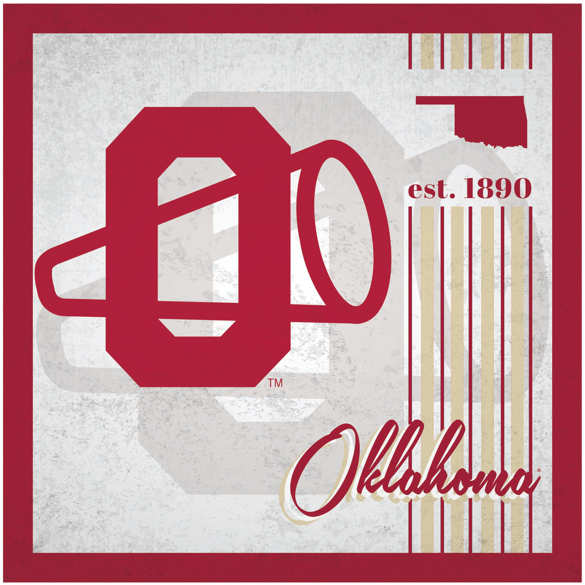 Oklahoma Sooners 10" x 10" Greatest Hits Team Sign