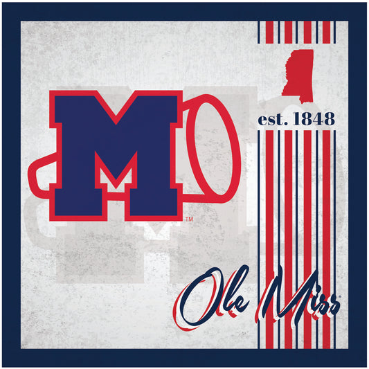 Ole Miss Rebels 10" x 10" Greatest Hits Team Sign