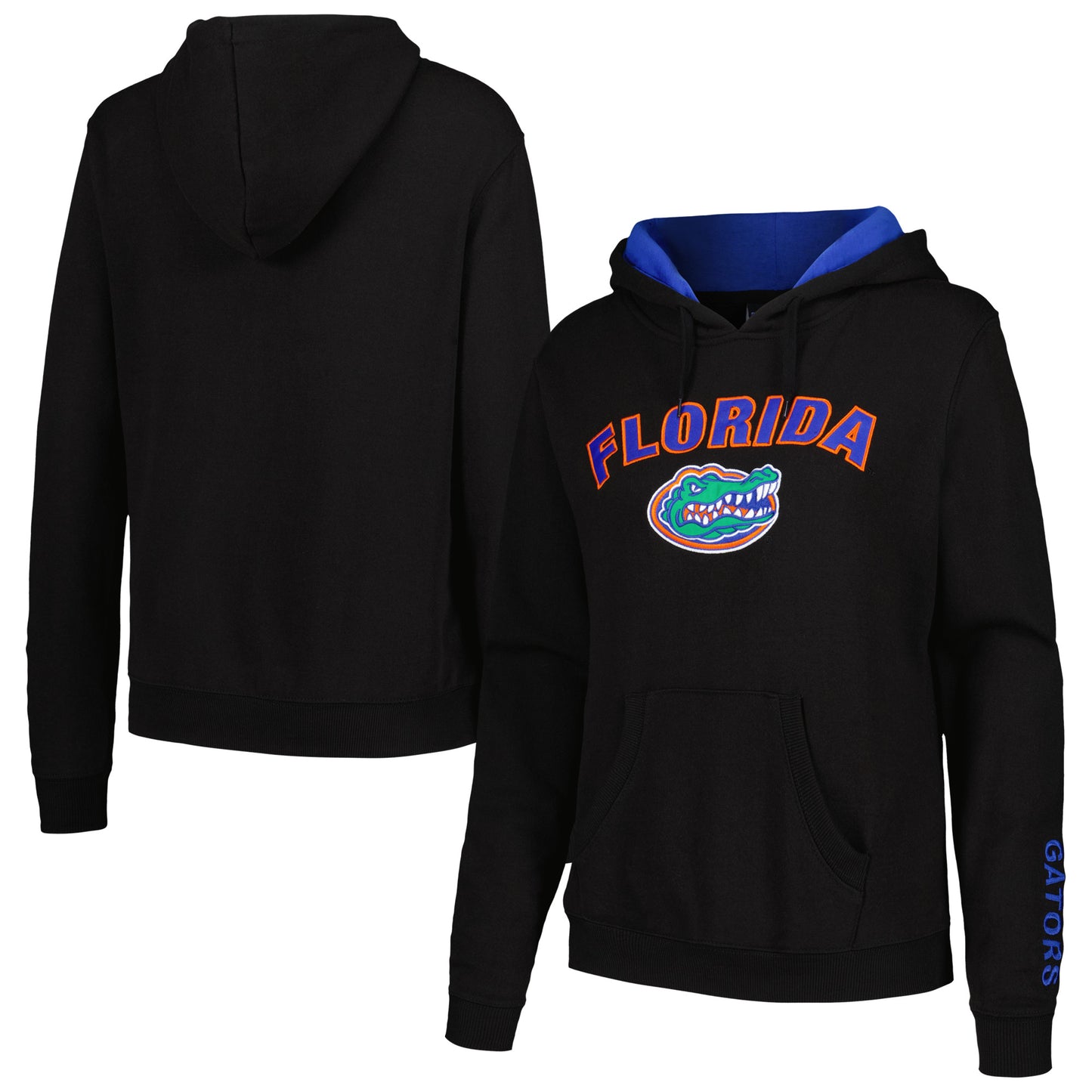 Women's Colosseum Black Florida Gators Arch & Logo Pullover Hoodie