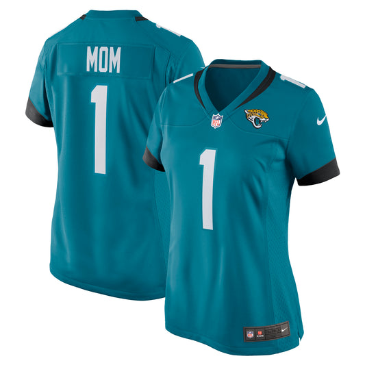 Women's Nike Number 1 Mom Teal Jacksonville Jaguars Game Jersey