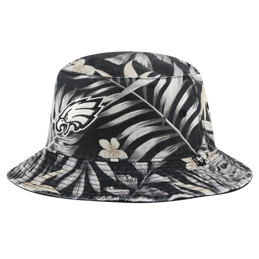 Men's '47 Black Philadelphia Eagles Tropicalia Bucket Hat