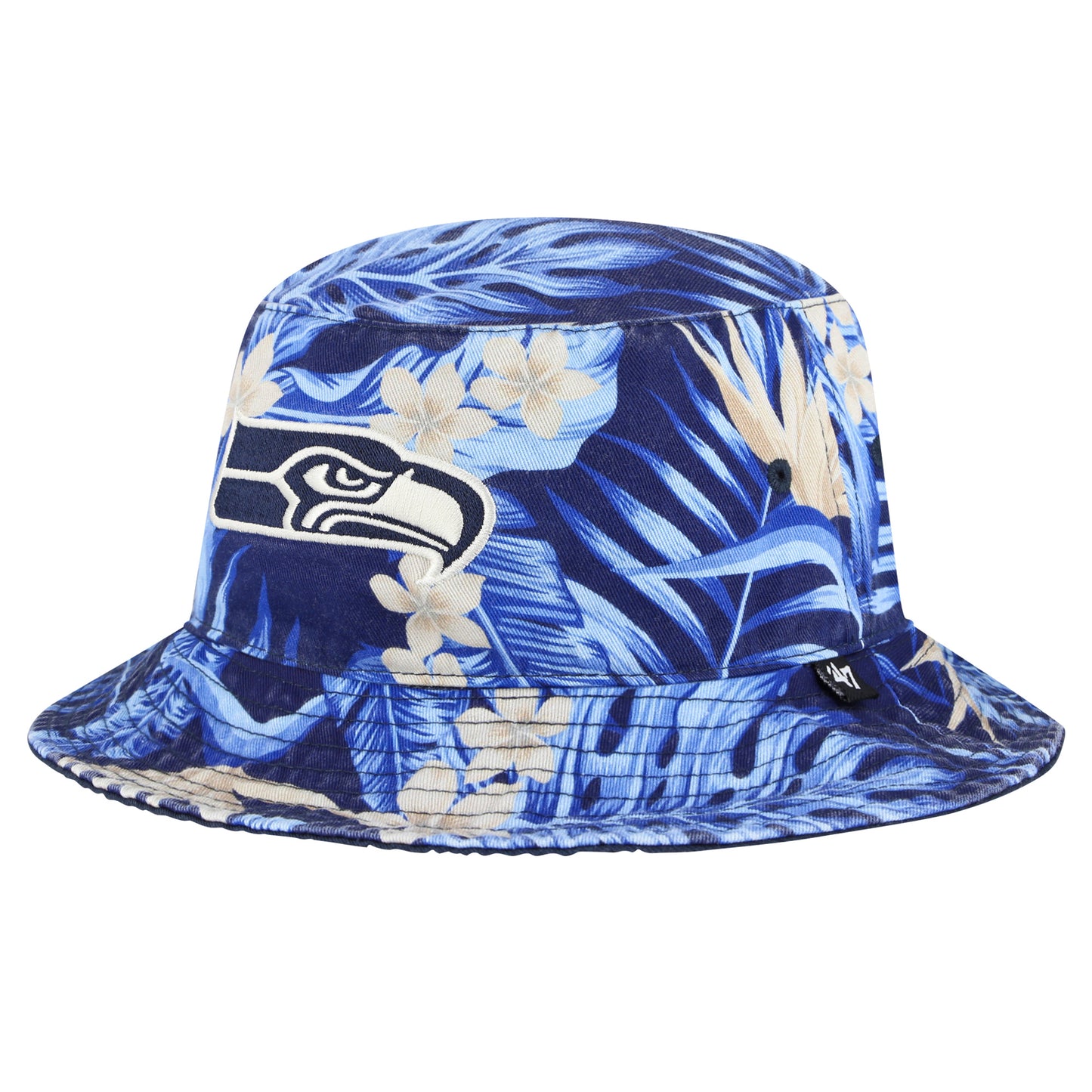 Men's '47 College Navy Seattle Seahawks Tropicalia Bucket Hat