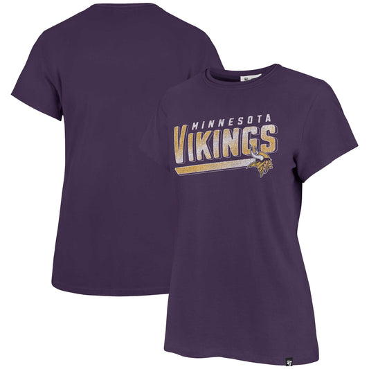 Women's '47 Purple Minnesota Vikings Pep Up Frankie T-Shirt