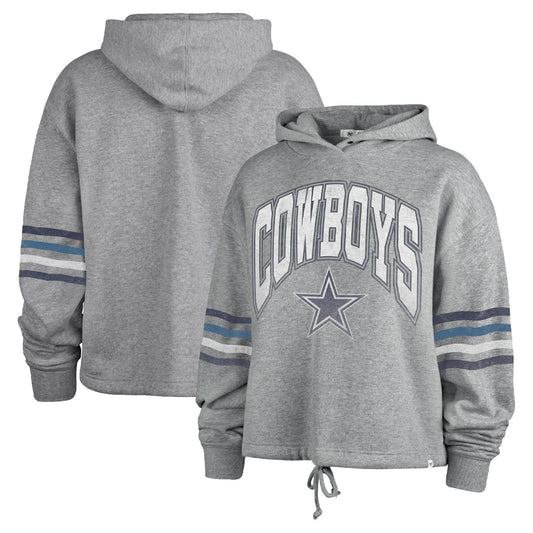 Women's '47 Heather Gray Dallas Cowboys Upland Bennett Pullover Hoodie