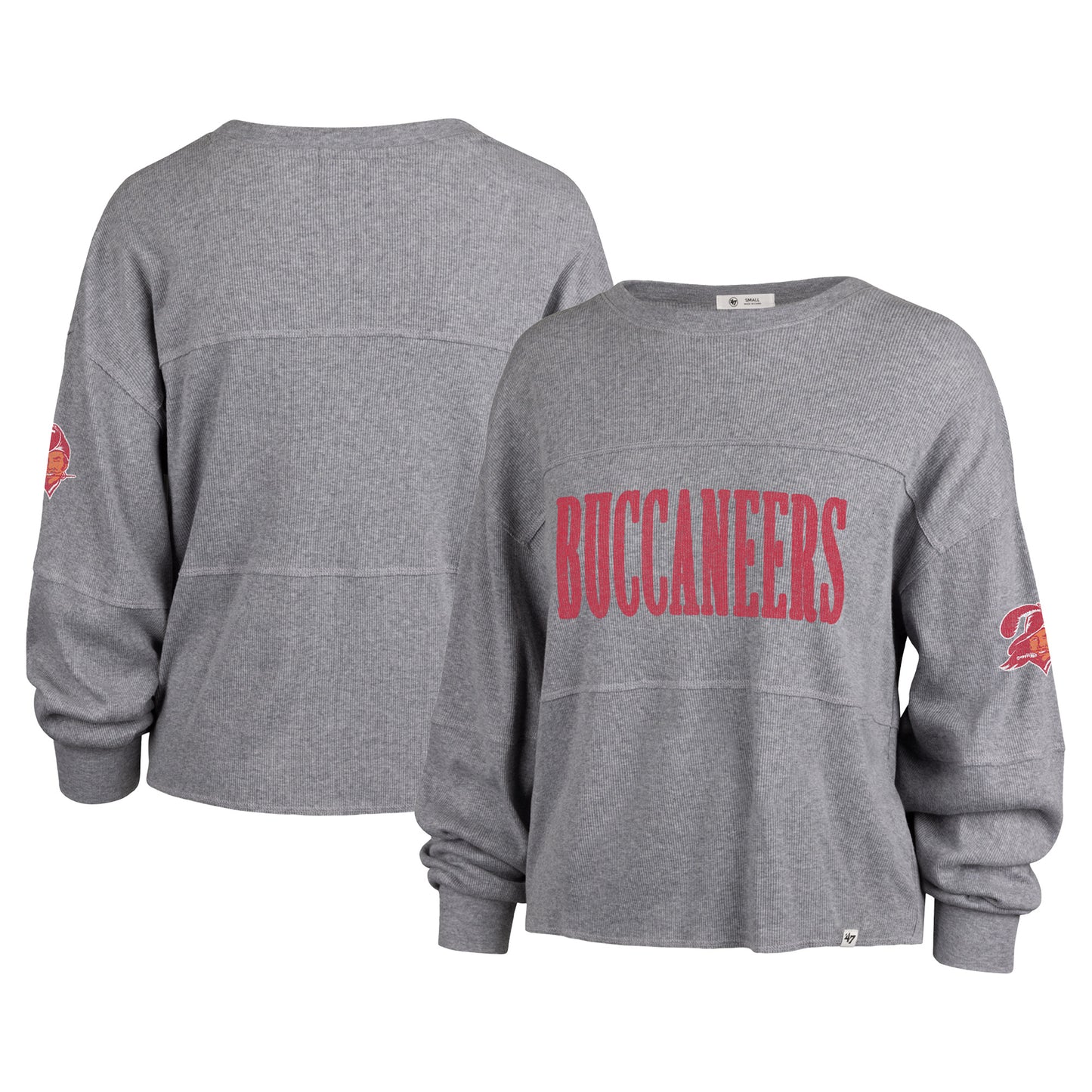 Women's '47 Gray Tampa Bay Buccaneers Get Loud Jada Long Sleeve T-Shirt