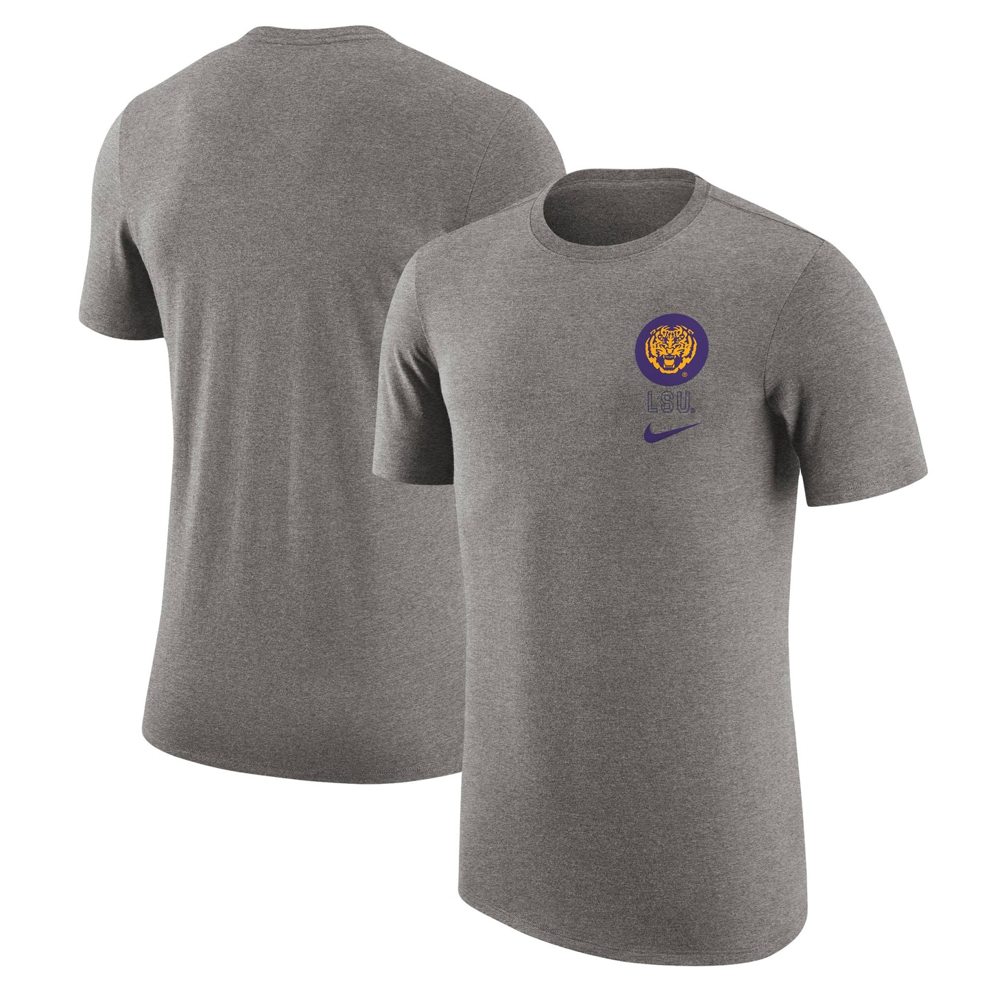 Men's Nike Heather Gray LSU Tigers Retro Tri-Blend T-Shirt