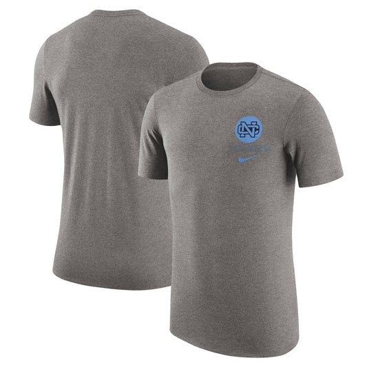 Men's Nike Heather Gray North Carolina Tar Heels Retro Tri-Blend T-Shirt