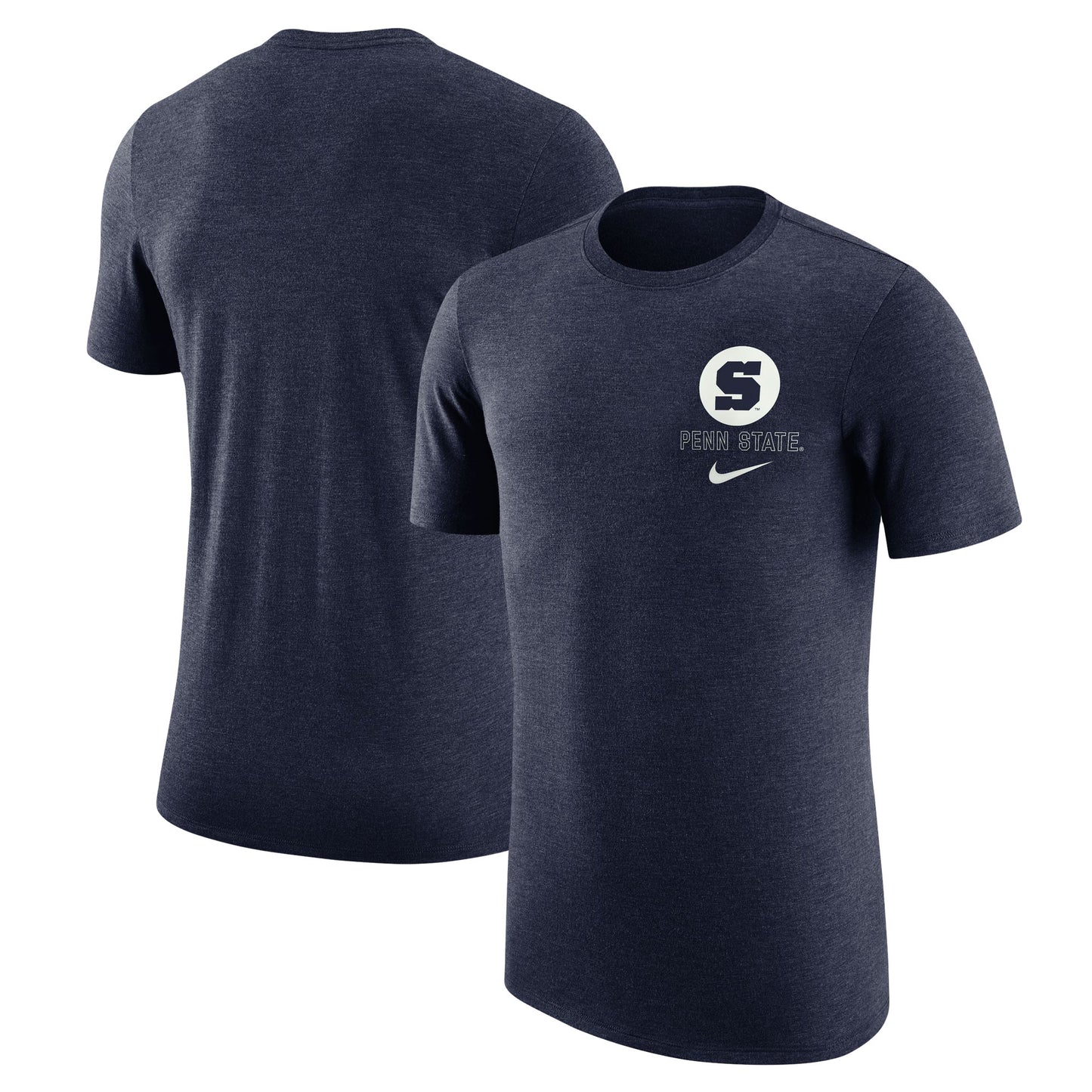 Men's Nike Navy Penn State Nittany Lions Retro Tri-Blend T-Shirt