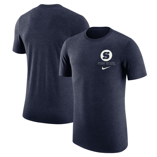 Men's Nike Navy Penn State Nittany Lions Retro Tri-Blend T-Shirt