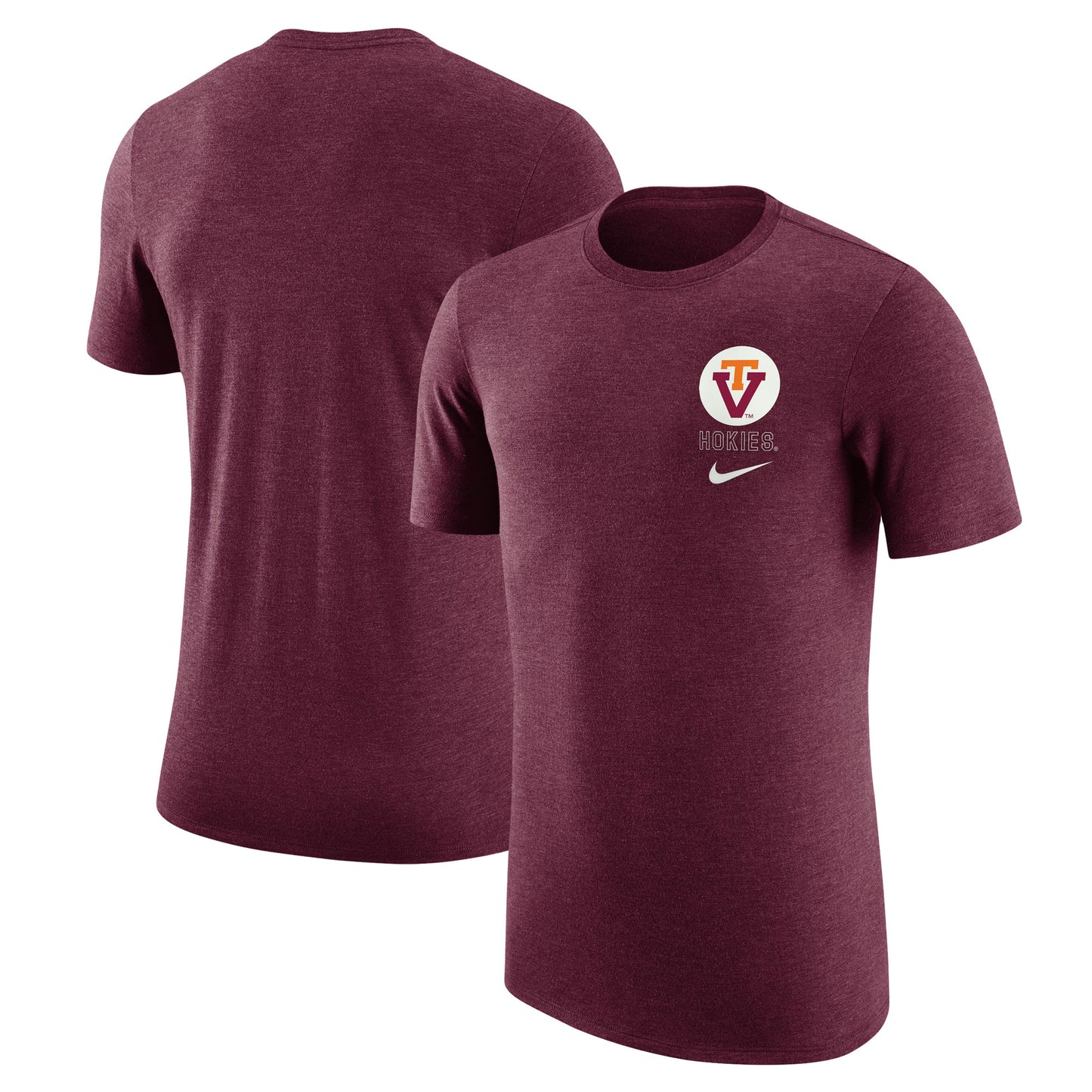 Men's Nike Maroon Virginia Tech Hokies Retro Tri-Blend T-Shirt