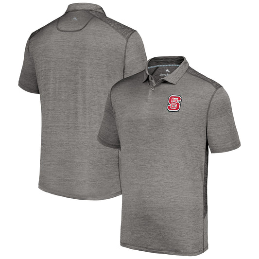 Men's Tommy Bahama Gray NC State Wolfpack Delray IslandZone Polo