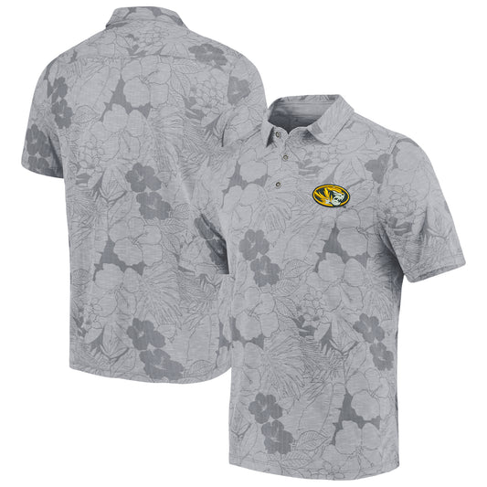 Men's Tommy Bahama Gray Missouri Tigers Miramar Blooms Polo
