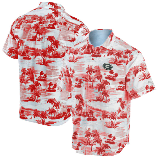 Men's Tommy Bahama  Red Georgia Bulldogs Tropical Horizons Button-Up Shirt