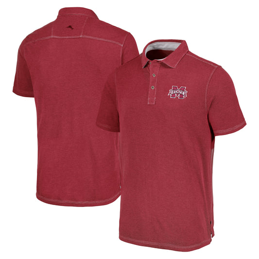 Men's Tommy Bahama Maroon Mississippi State Bulldogs Paradiso Cove Polo