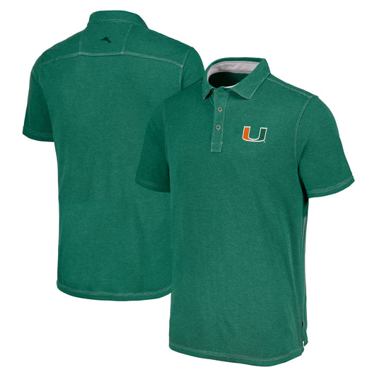 Men's Tommy Bahama Green Miami Hurricanes Paradiso Cove Polo