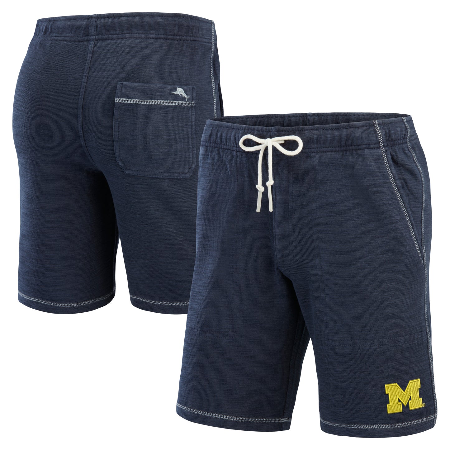 Men's Tommy Bahama Navy Michigan Wolverines Tobago Bay Tri-Blend Shorts