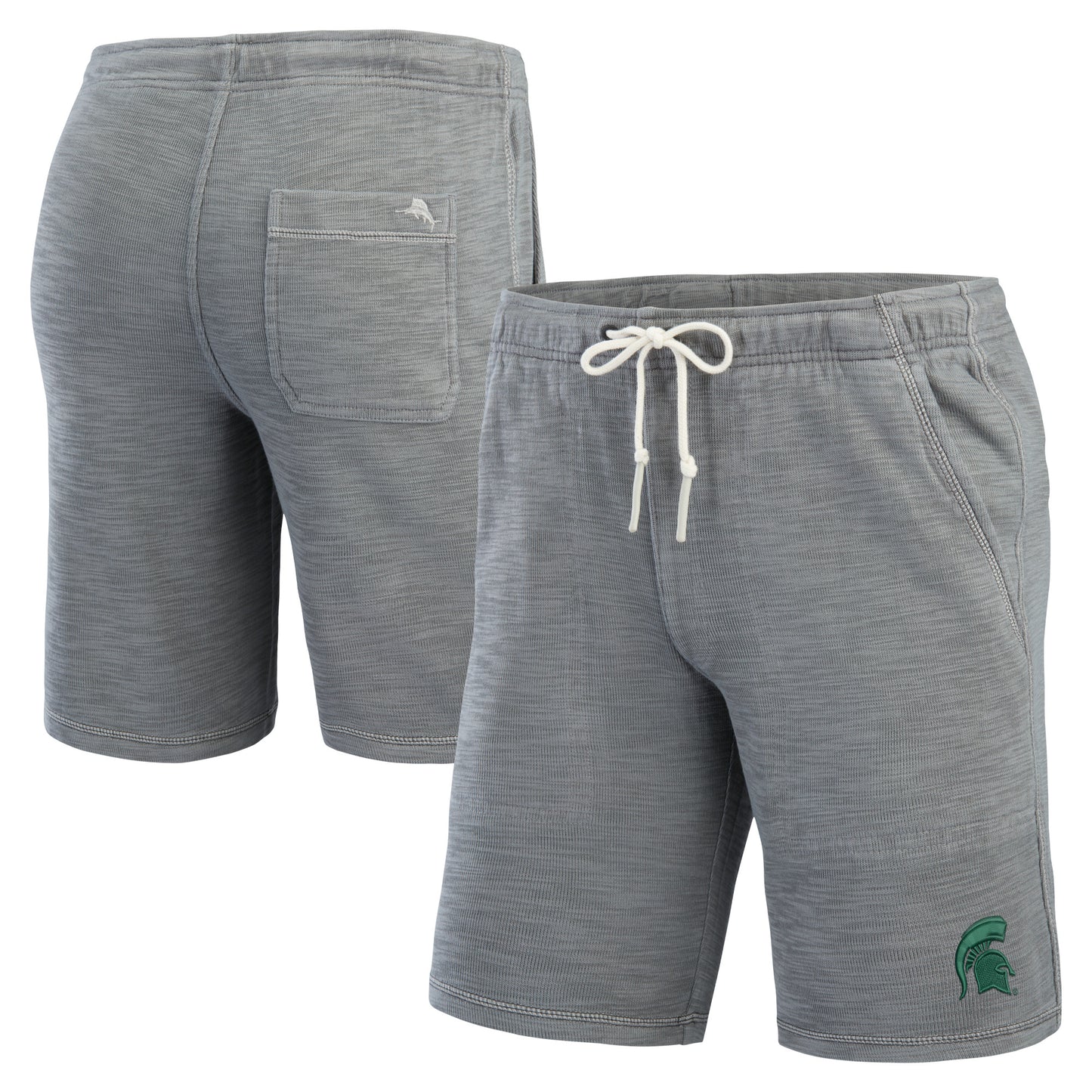 Men's Tommy Bahama Gray Michigan State Spartans Tobago Bay Tri-Blend Shorts