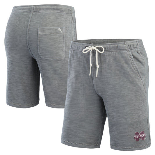Men's Tommy Bahama Gray Mississippi State Bulldogs Tobago Bay Tri-Blend Shorts