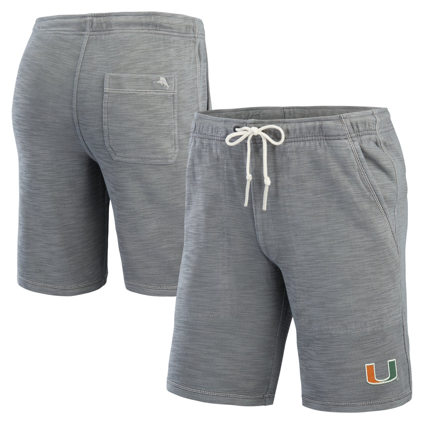 Men's Tommy Bahama Gray Miami Hurricanes Tobago Bay Tri-Blend Shorts