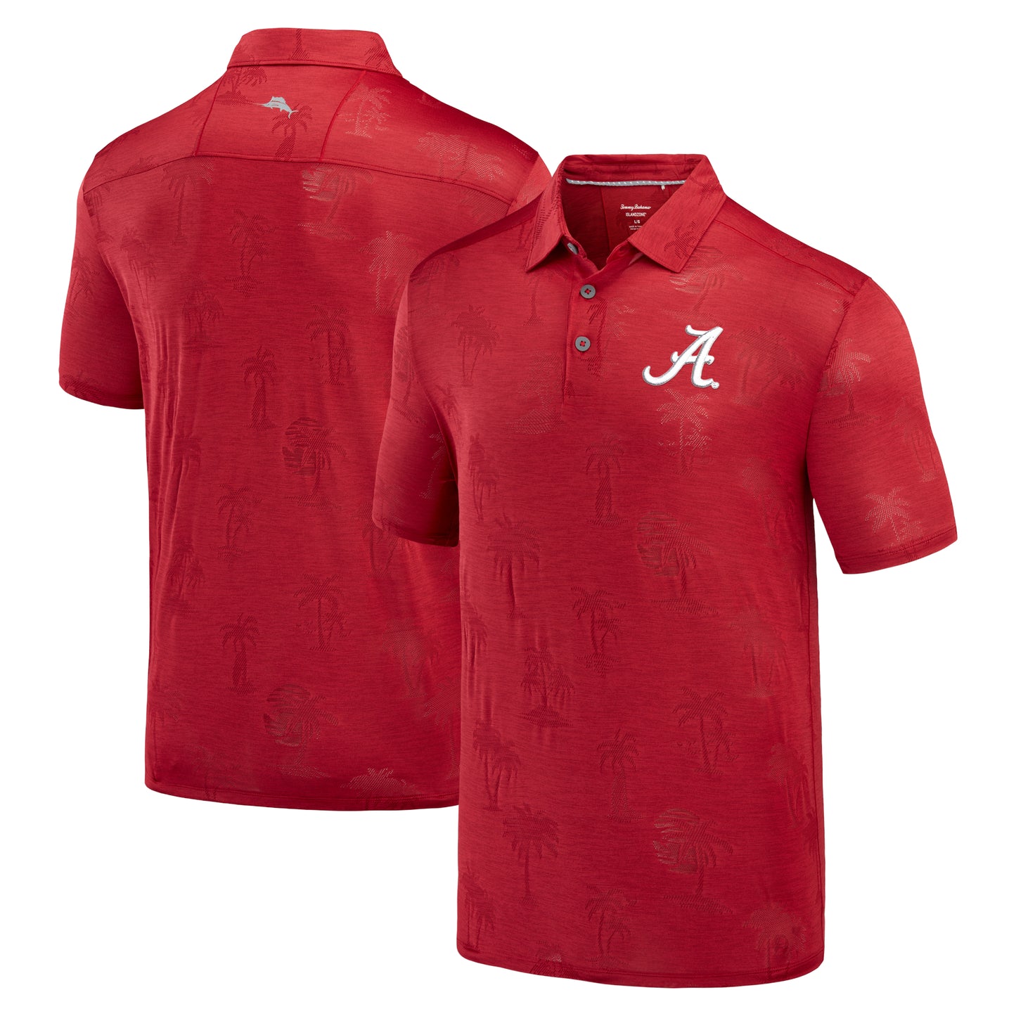 Men's Tommy Bahama Crimson Alabama Crimson Tide Sport Palm Coast Palmera IslandZone Polo