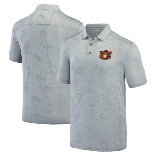 Men's Tommy Bahama Gray Auburn Tigers Sport Palm Coast Palmera IslandZone Polo