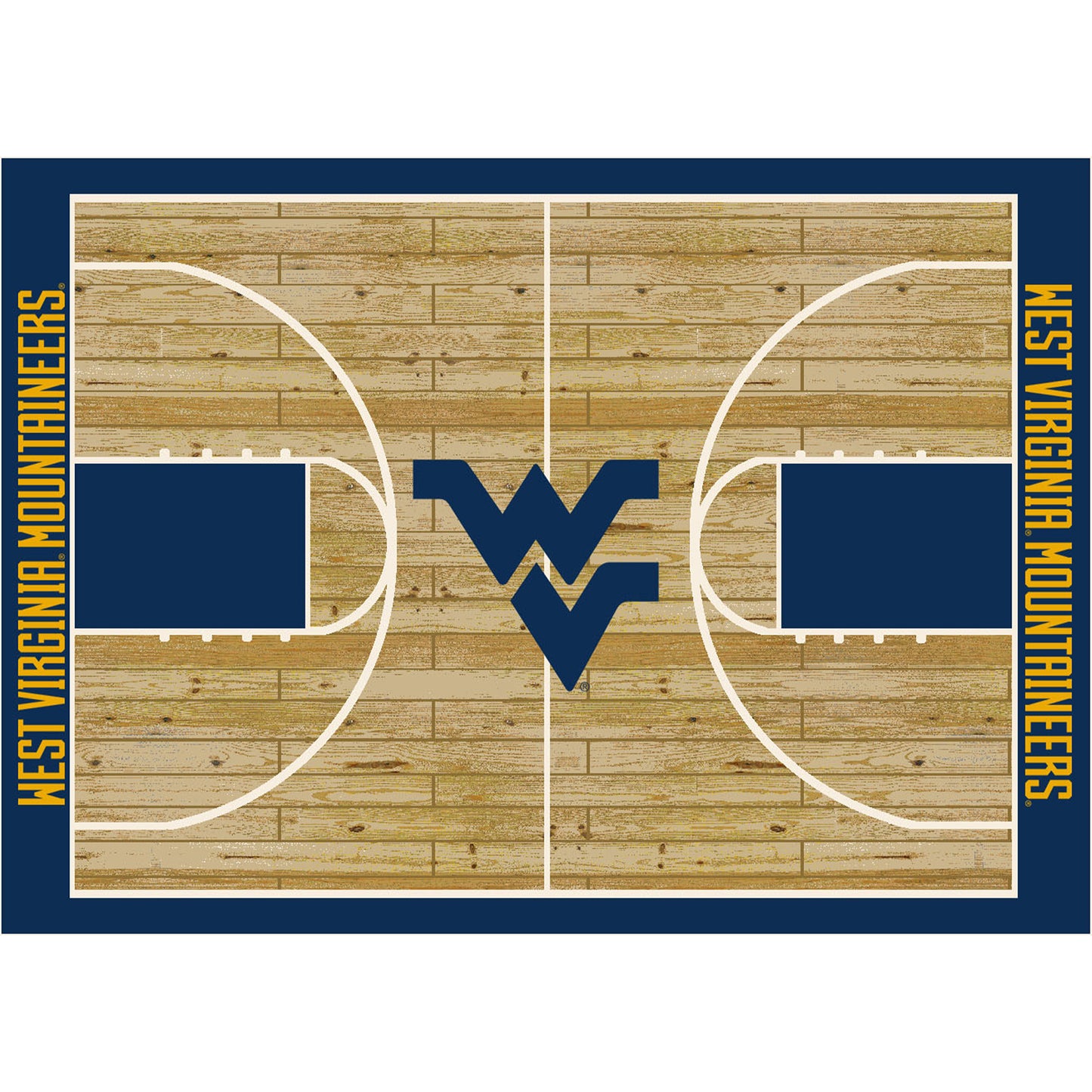 Imperial  West Virginia Mountaineers 5'4" x 7'8" Courtside Rug
