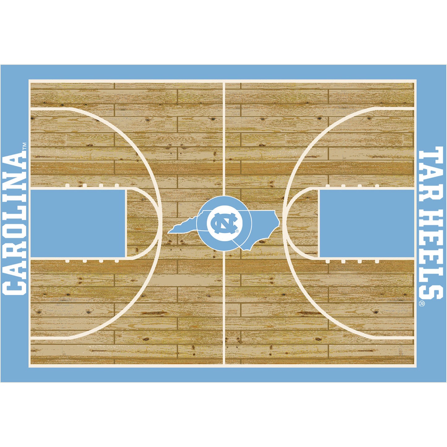Imperial  North Carolina Tar Heels 3'10" x 5'4" Courtside Rug