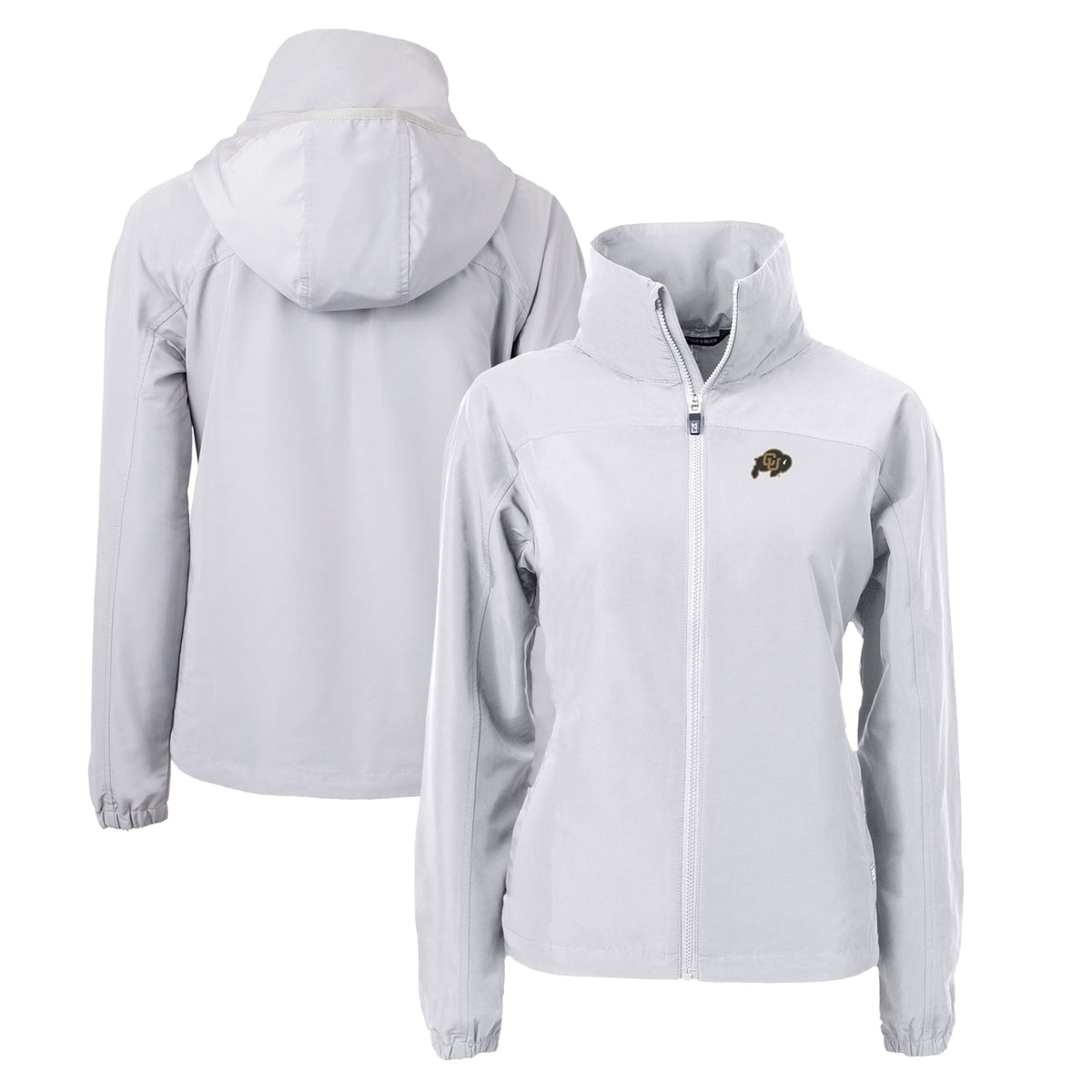 Women's Cutter & Buck  Gray Colorado Buffaloes Charter Eco Recycled Full-Zip Jacket