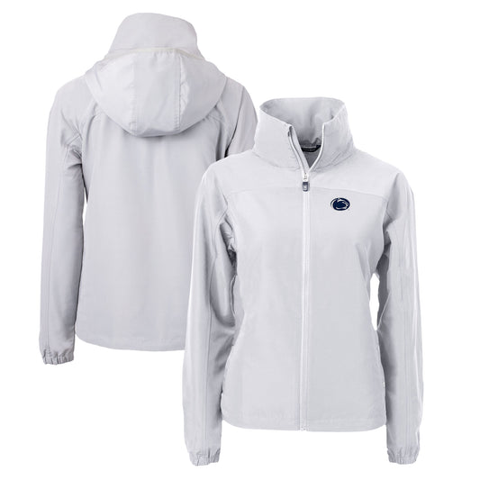 Women's Cutter & Buck  Gray Penn State Nittany Lions Charter Eco Recycled Full-Zip Jacket