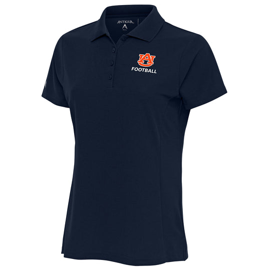 Women's Antigua  Navy Auburn Tigers Football Legacy Pique Polo