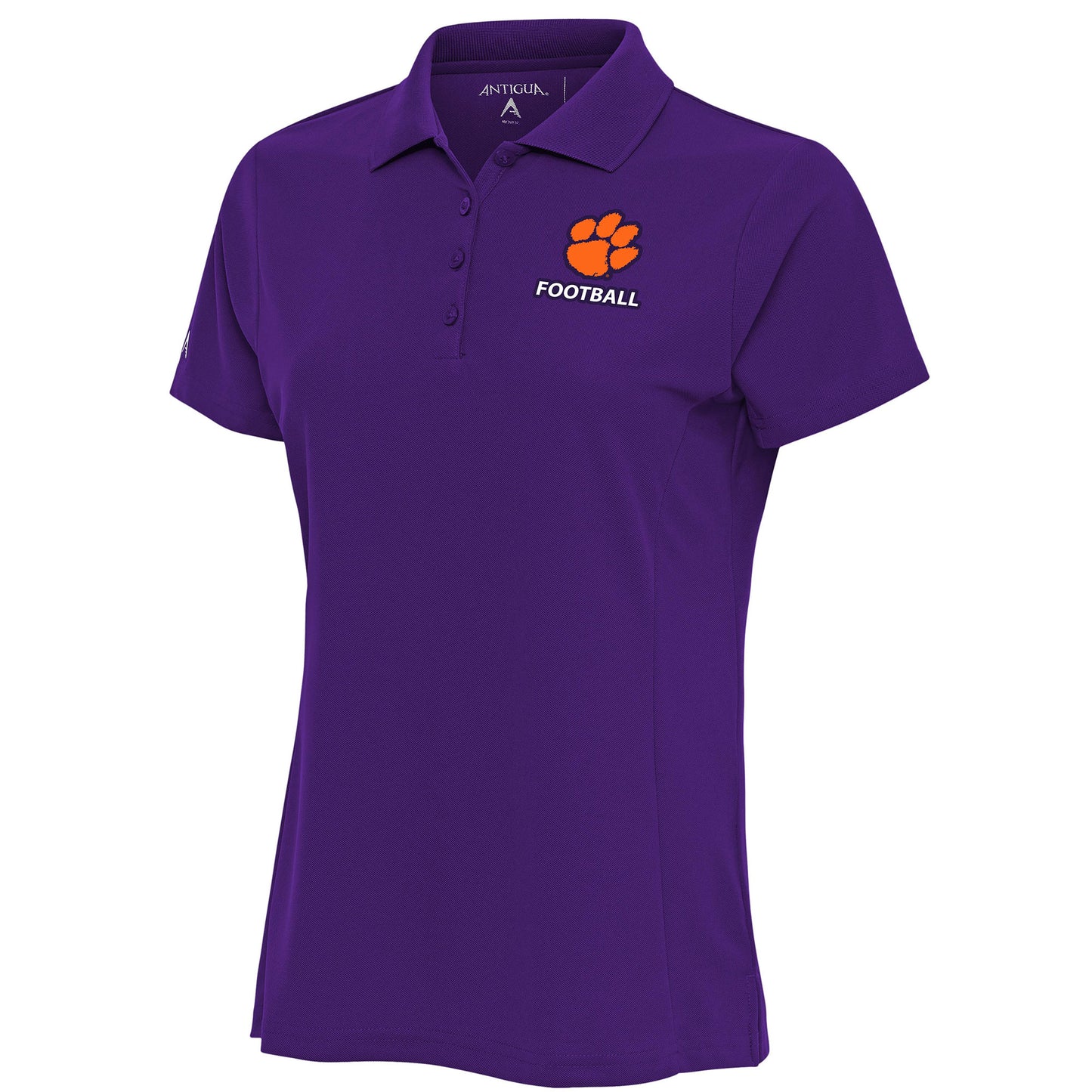 Women's Antigua  Purple Clemson Tigers Football Legacy Pique Polo