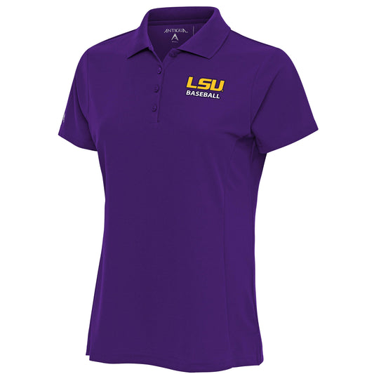 Women's Antigua  Purple LSU Tigers Baseball Legacy Pique Polo