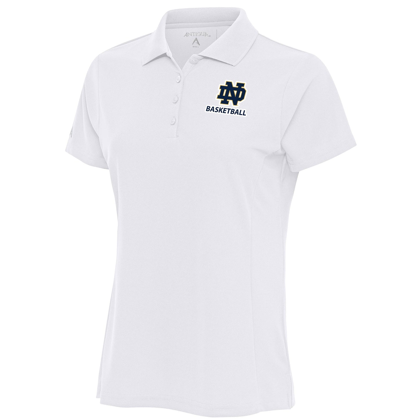 Women's Antigua  White Notre Dame Fighting Irish Basketball Legacy Pique Polo