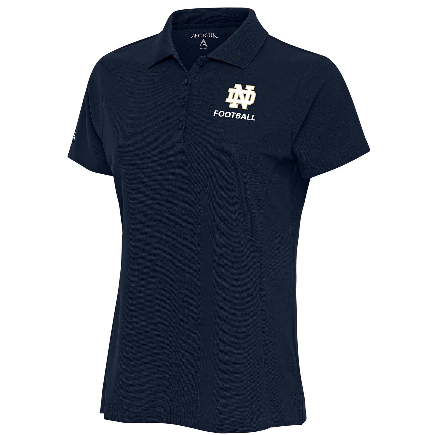 Women's Antigua  Navy Notre Dame Fighting Irish Football Legacy Pique Polo