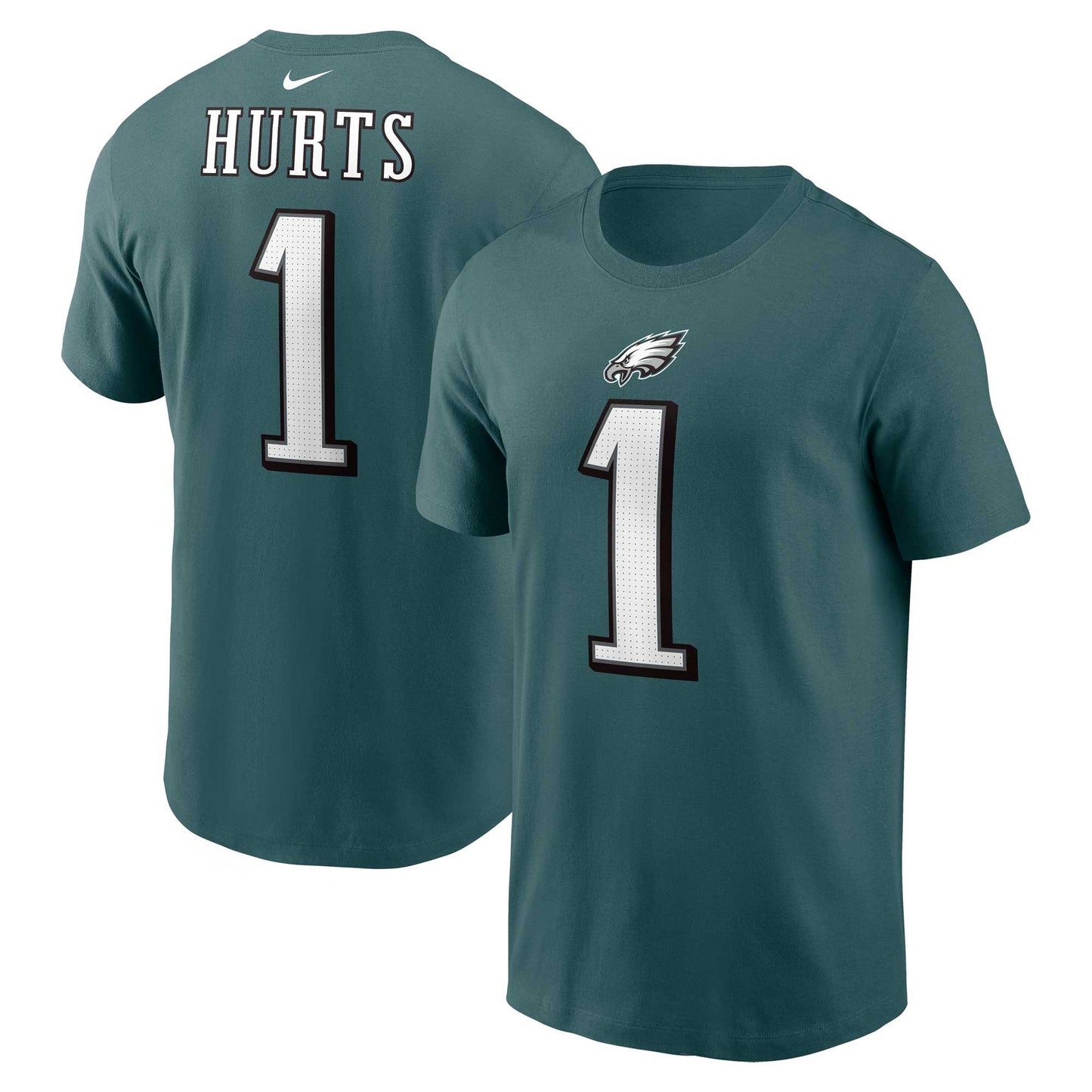 Men's Nike Jalen Hurts Midnight Green Philadelphia Eagles  Player Name & Number T-Shirt