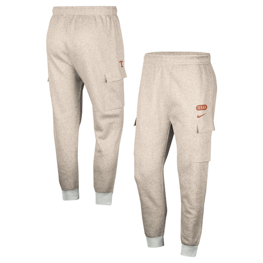 Men's Nike Oatmeal Texas Longhorns Club Cargo Jogger Pants