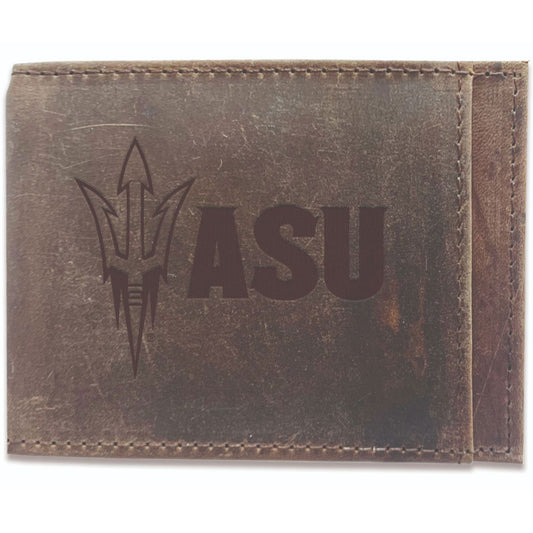 Brown Arizona State Sun Devils Bifold Leather Wallet