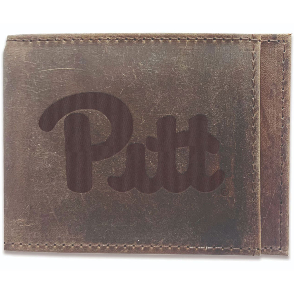 Brown Pitt Panthers Bifold Leather Wallet