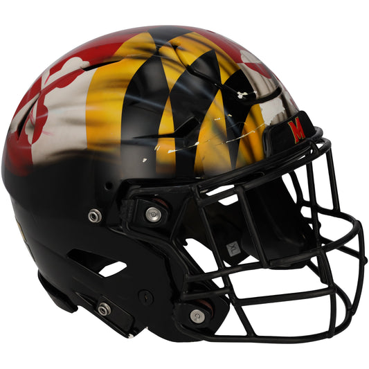 Maryland Terrapins Team-Issued Black Helmet from the 2021 NCAA Football Season - XJ05529595